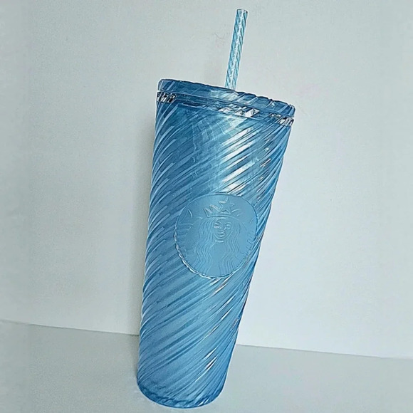 Starbucks Summer 24 Light Blue Swirl Venti Rambler - Picture 2 of 7
